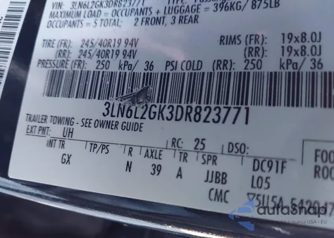 2013 Lincoln Mkz from USA, damaged, VIN 3LN6L2GK3DR823771